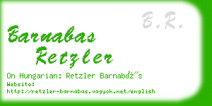 barnabas retzler business card